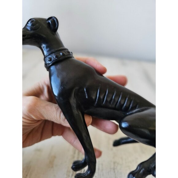 Greyhound statue dog puppy black unique - Picture 8 of 11